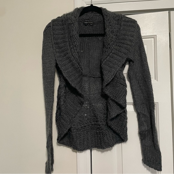BCBG Maxazria Gray Sweater Cardigan Size Large NWT - Picture 1 of 9